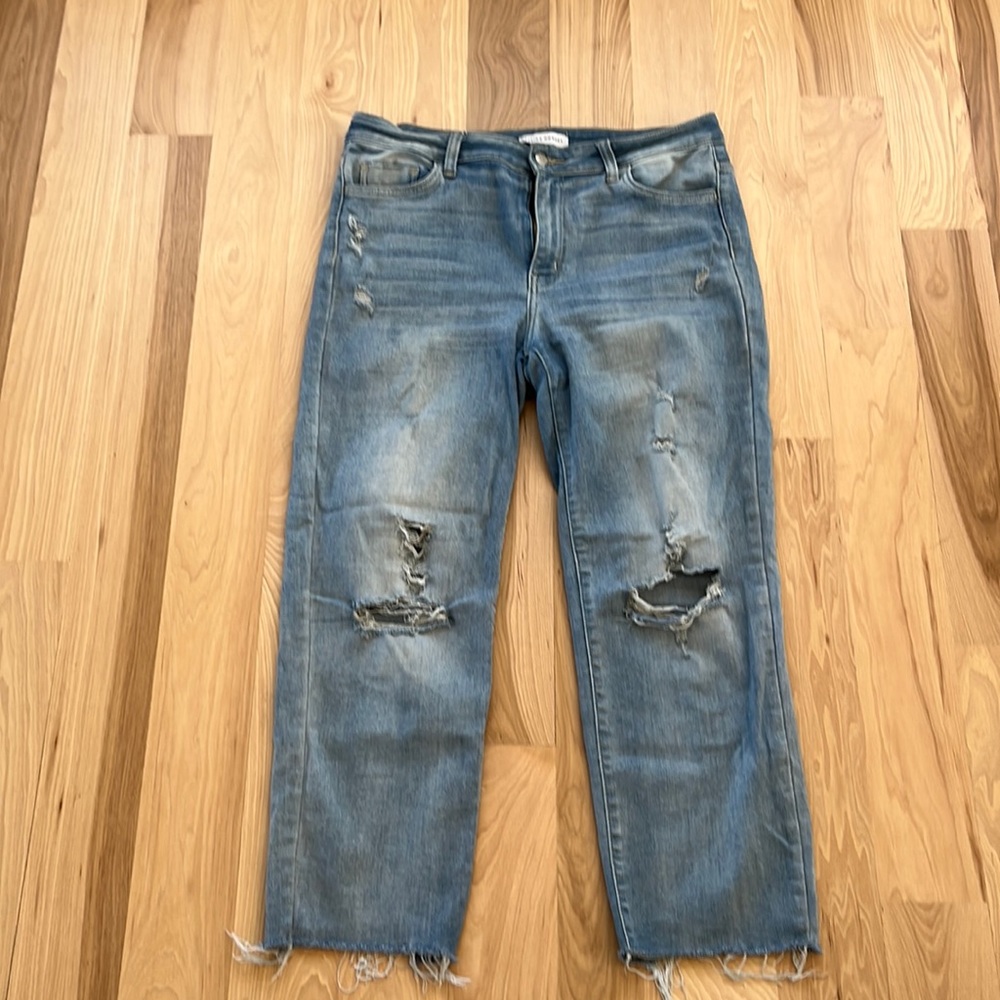High Rise Slim Straight crop jeans size 30